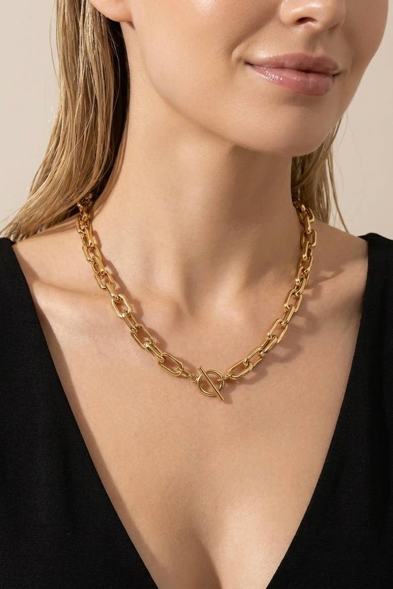 Stainless steel chain necklace 224AQ352