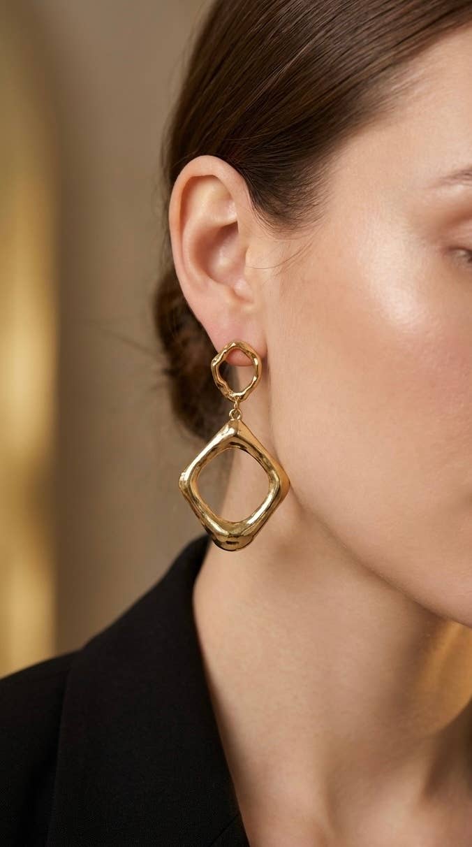 Boucles d'oreille en acier inoxydable 124RX289