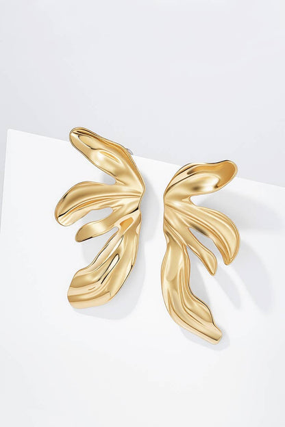 Boucles d'oreilles pétales en acier inoxydable 124CA21