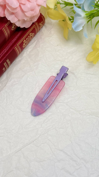 Marbled hair clips 6x2cm BRT209AL