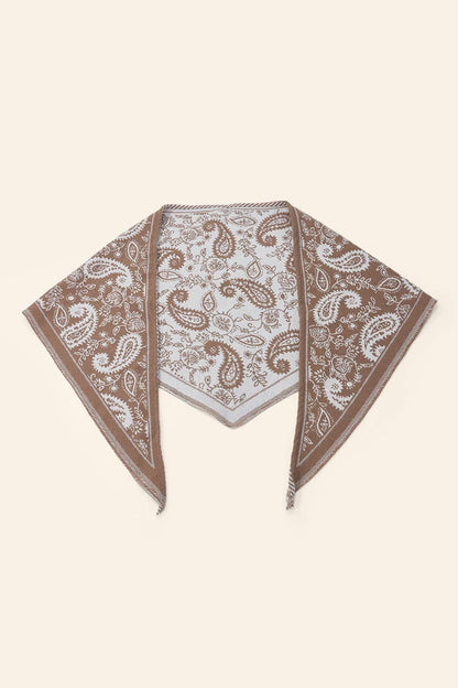 Écharpe triangle motif cachemire FL607DF