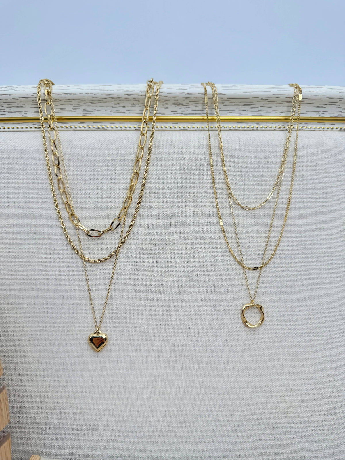 Set 10 colliers en acier inoxydable sans présentoir SET335