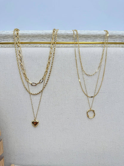 Set 10 colliers en acier inoxydable sans présentoir SET335