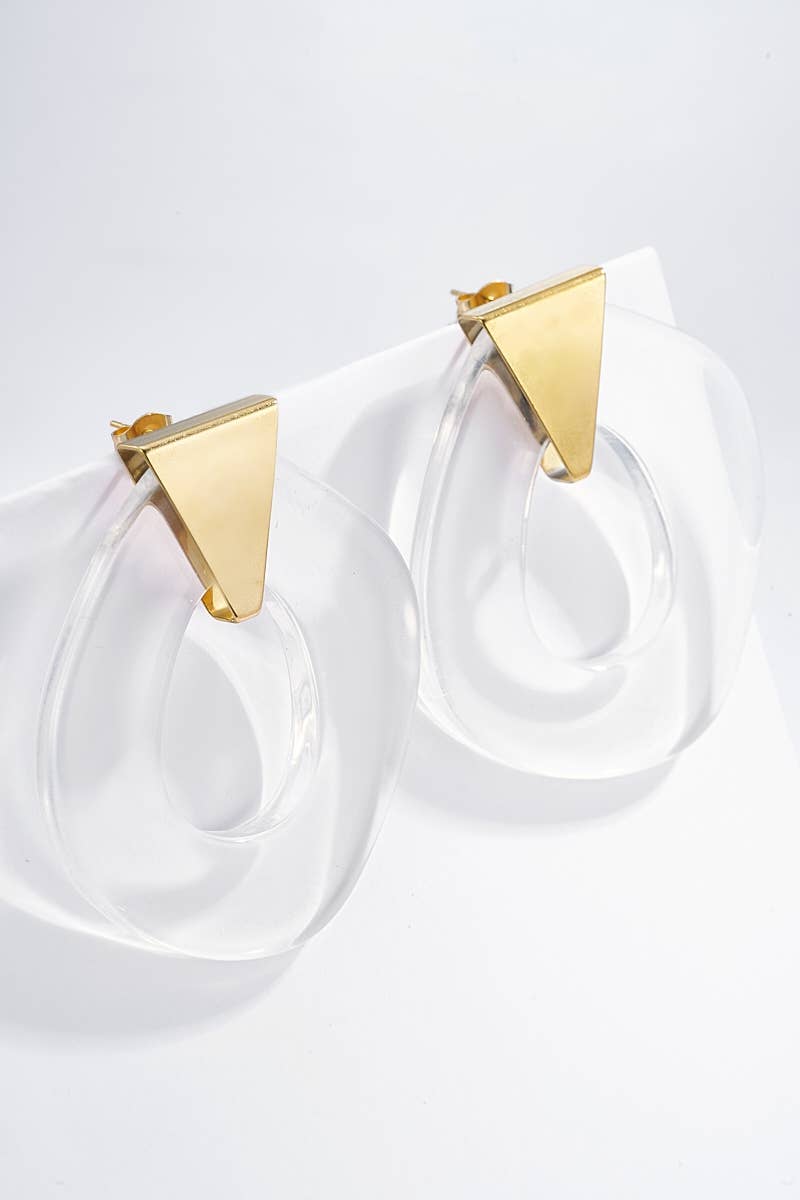 124CP07 stainless steel earrings