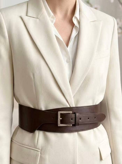 Ceinture large en similicuir CT09