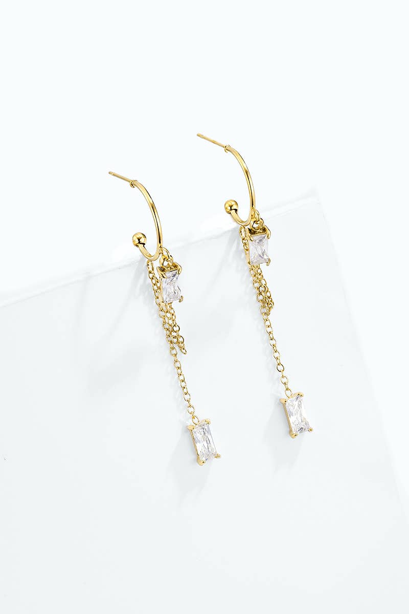 Boucles d'oreille en acier inoxydable 124RX366