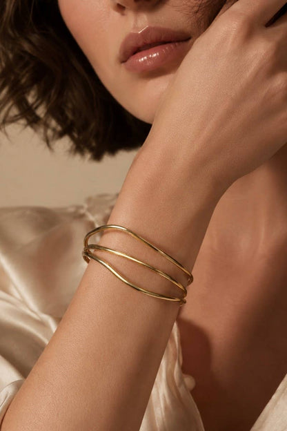 Bracelet jonc en acier inoxydable 324AQ525