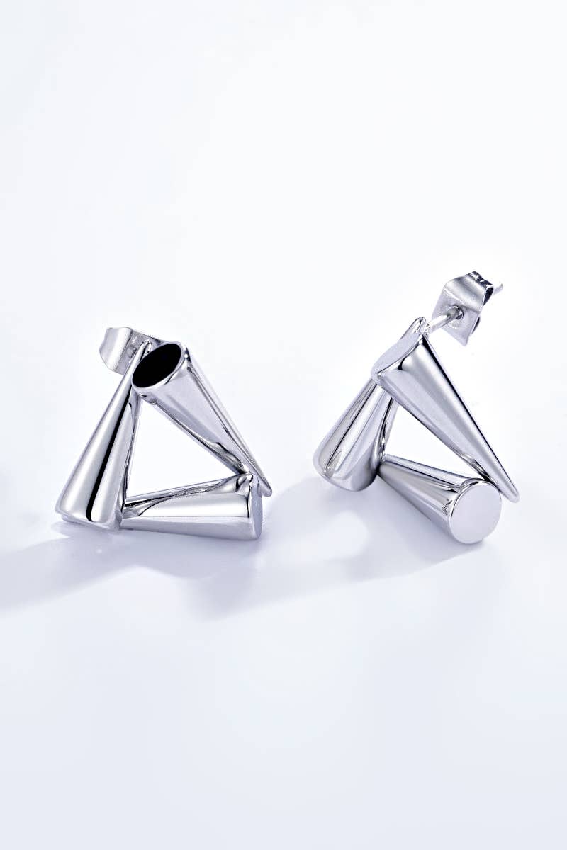 Stainless steel stud earrings 124AQ221