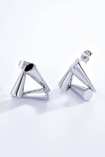 Stainless steel stud earrings 124AQ221