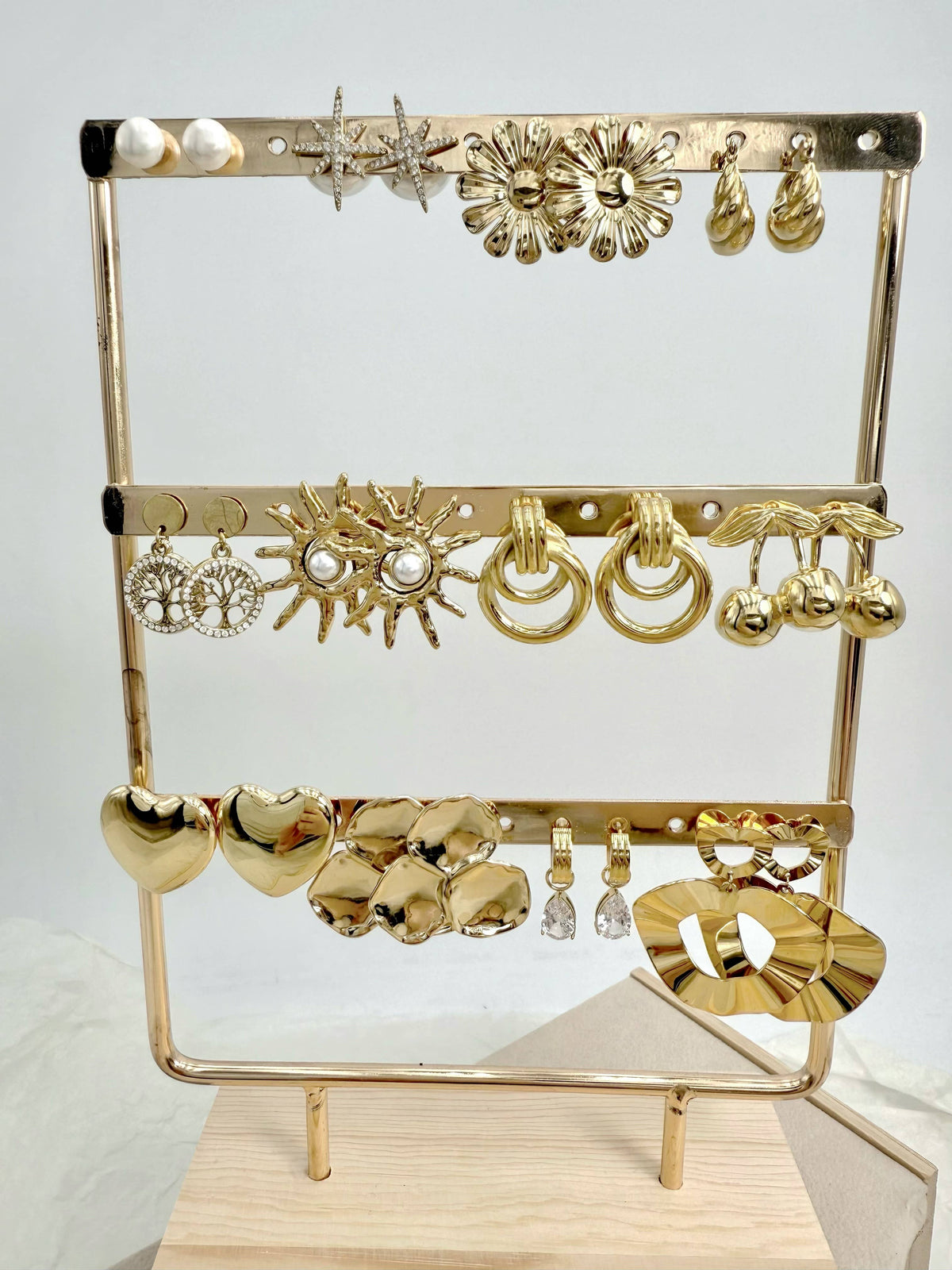 Set of 12 stainless steel earrings SET290