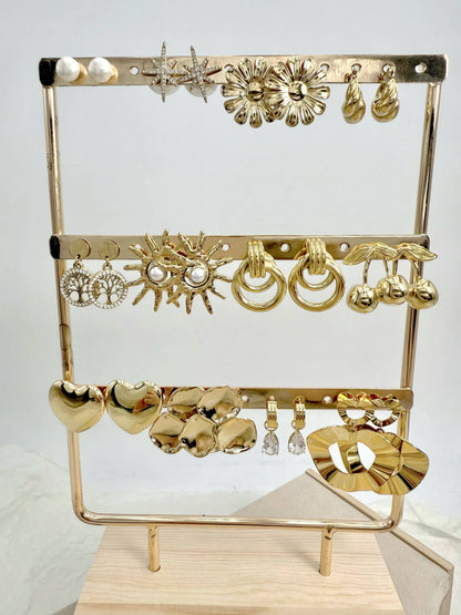 Set of 12 stainless steel earrings SET290