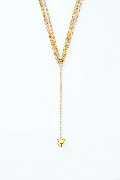 Chaîne taille triple rang cœur en acier inoxydable 524AQ24