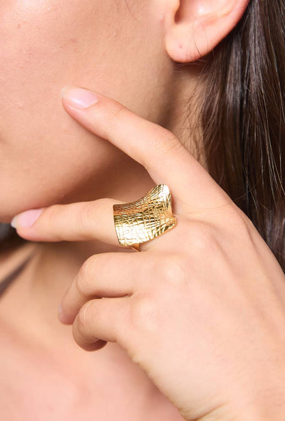 Bague texturé en acier inoxydable 424YC84