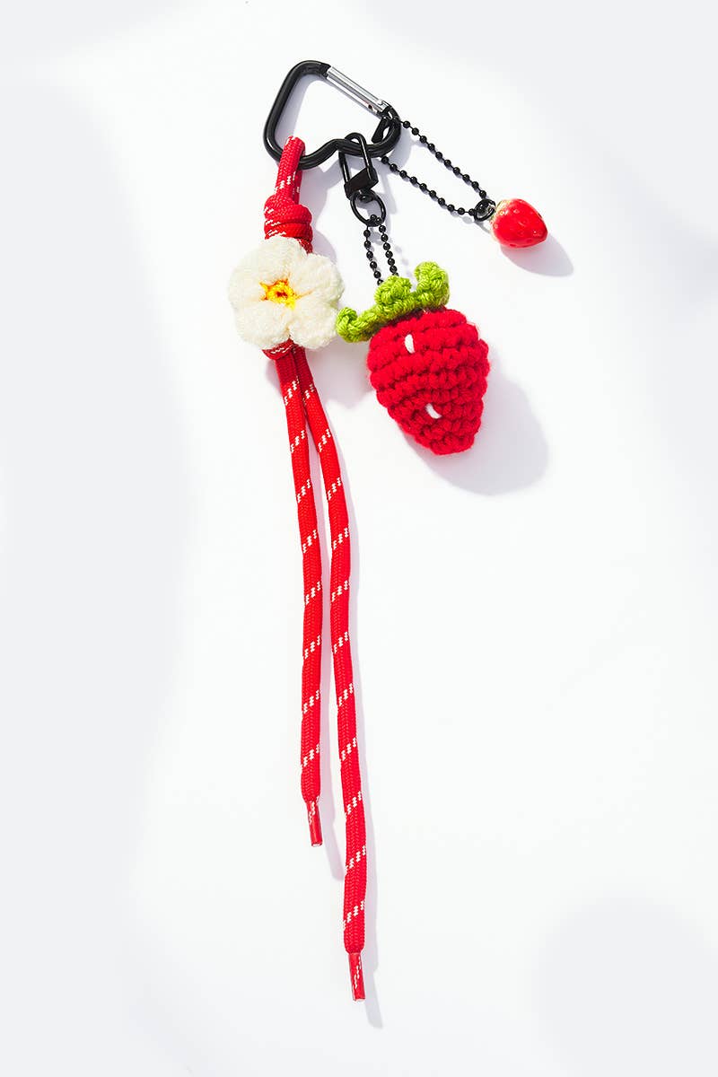 Strawberry bag charm and keychain PC40