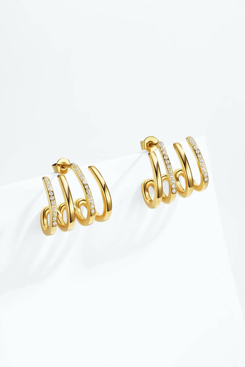 Boucles d'oreilles en acier inoxydable 124AQ689