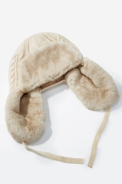 MJ218SD wool ear-flap beanie
