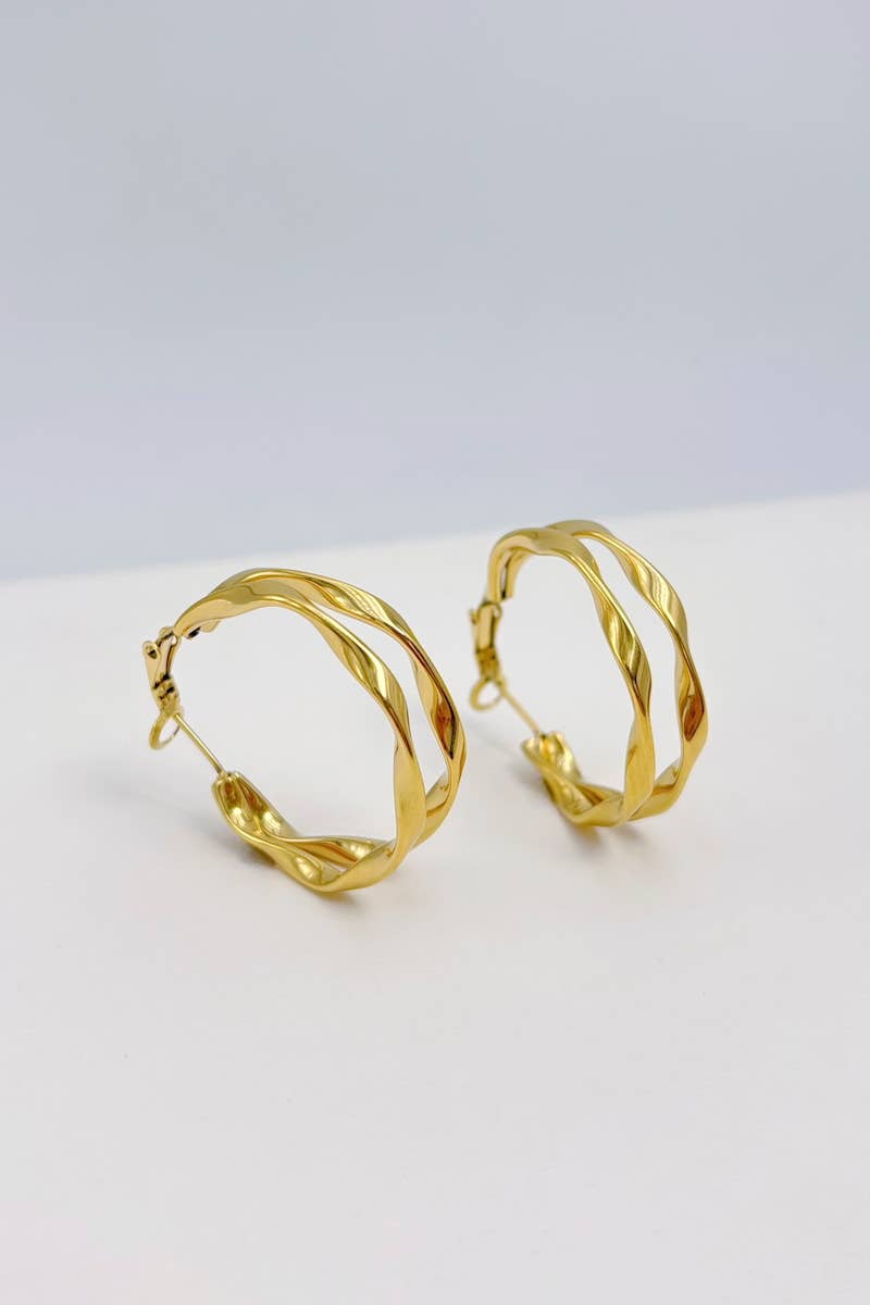 Stainless steel earrings 124AQ379
