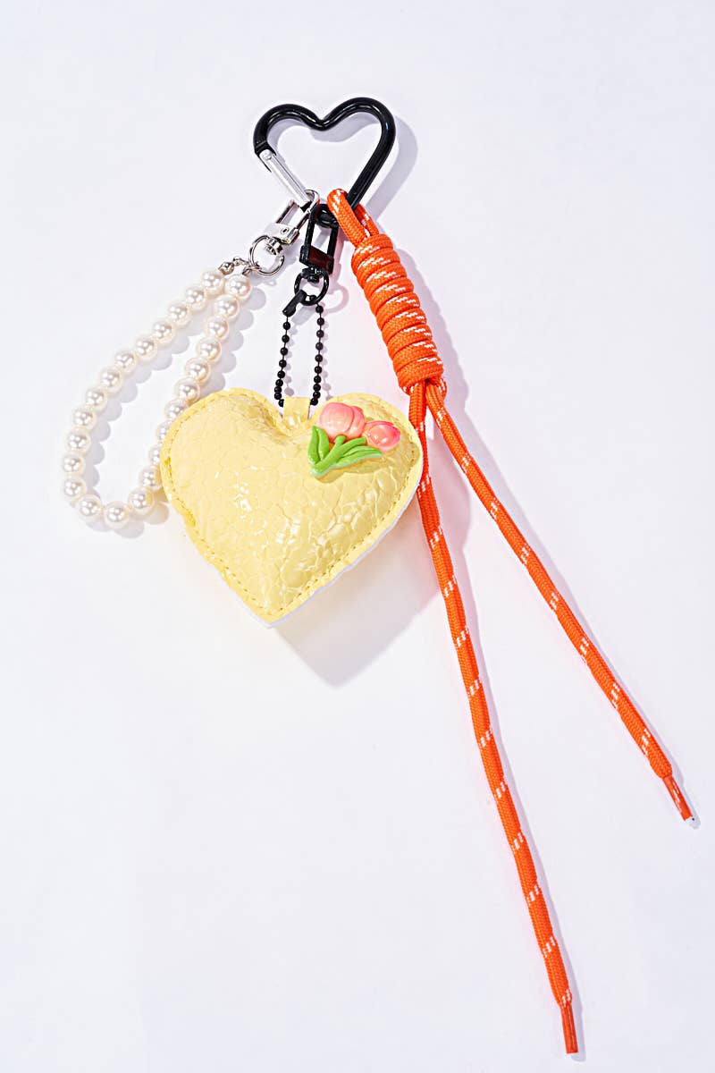 Heart bag charm and keyring PC51