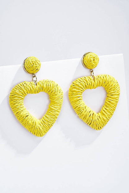 Boucles d'oreilles en paille avec puce acier 124NN10