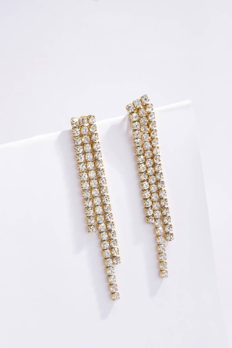 Stainless steel rhinestone earrings 124AQ145