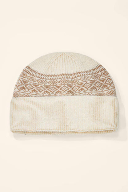 Bonnet à revers motif jacquard MJ305SD