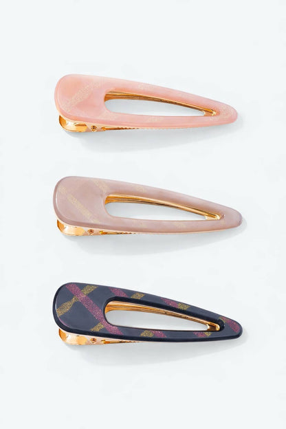Glitter pattern hair clip 8.5cm BRT117LY