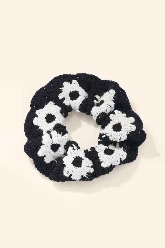 Chouchou élastique en crochet fleurs FQ314HS