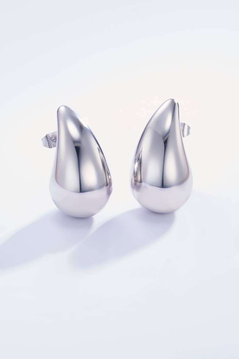 Boucles d'oreilles gouttes d'eau en acier inoxydable 124AQ81