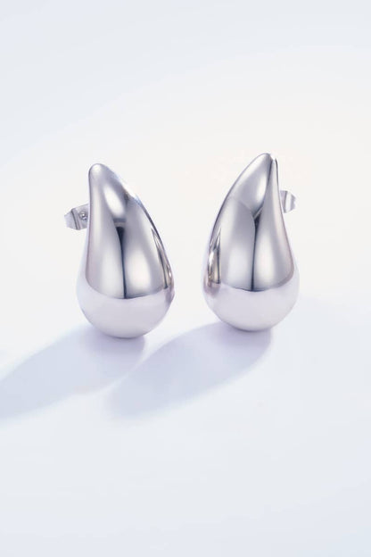 Boucles d'oreilles gouttes d'eau en acier inoxydable 124AQ81
