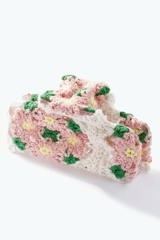 Flower crochet hair claw 11cm YH304HS