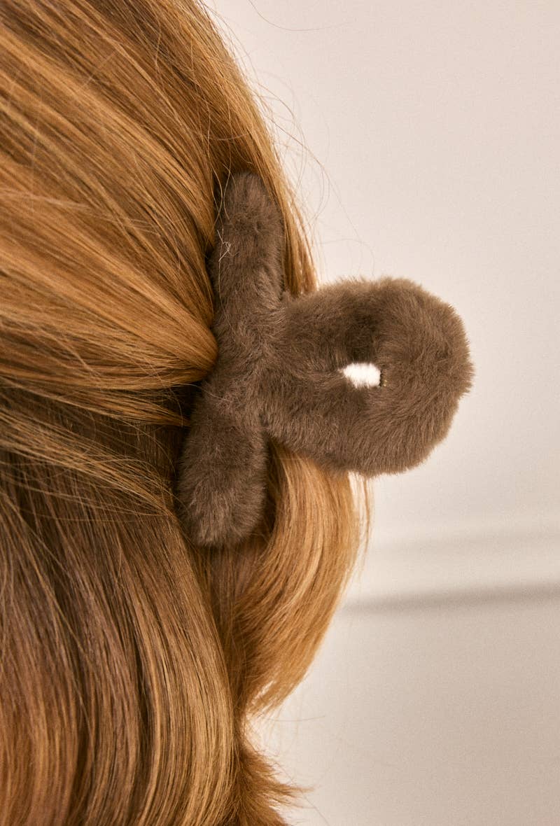 Pince à cheveux fausse fourrure YH202YJ
