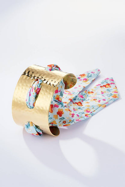 Stainless steel bangle bracelets with scarf 324JJ03