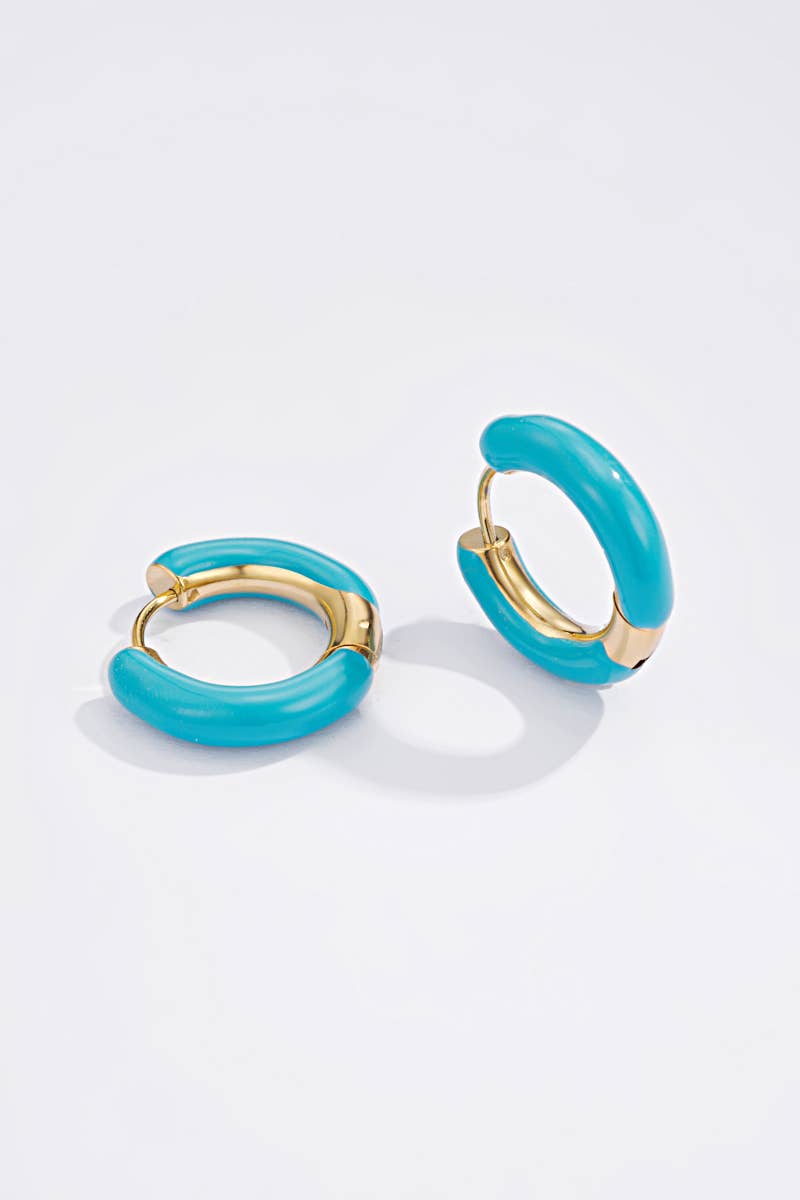 Boucles d'oreilles mini créoles en acier inoxydable 124AQ151