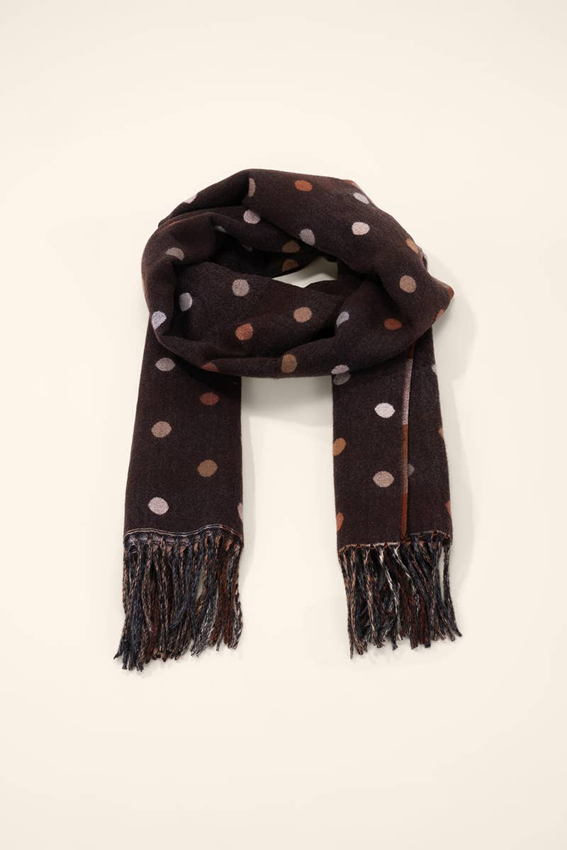 Écharpe en laine à pois multicolores FL617DF