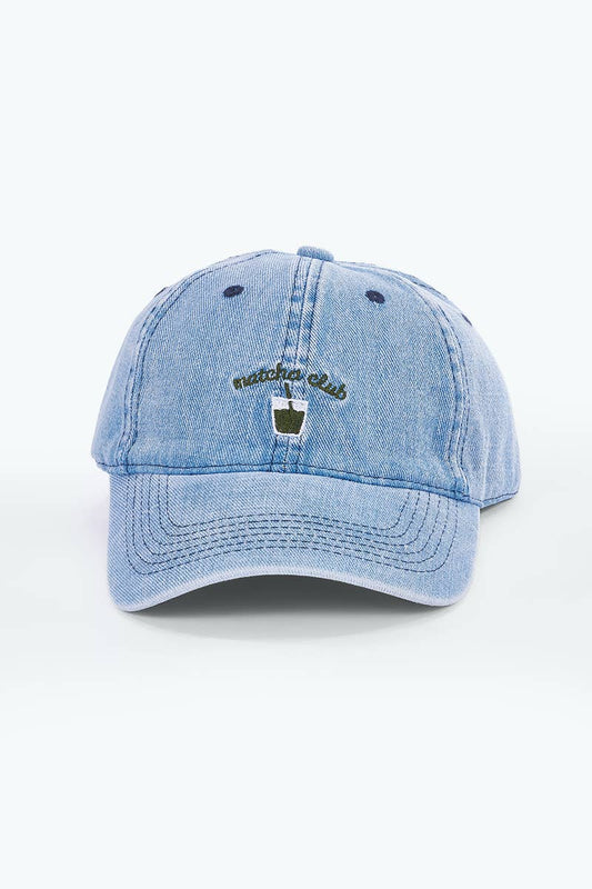 Cotton cap with matcha club embroidery MJ312HK