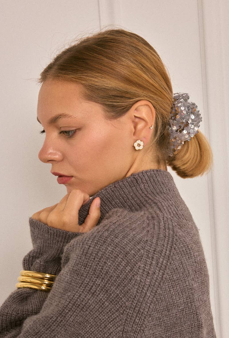 124RX224 stainless steel clip-on earrings
