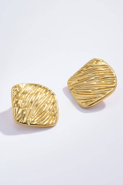 Boucles d'oreilles ondulées texturées 124AQ41