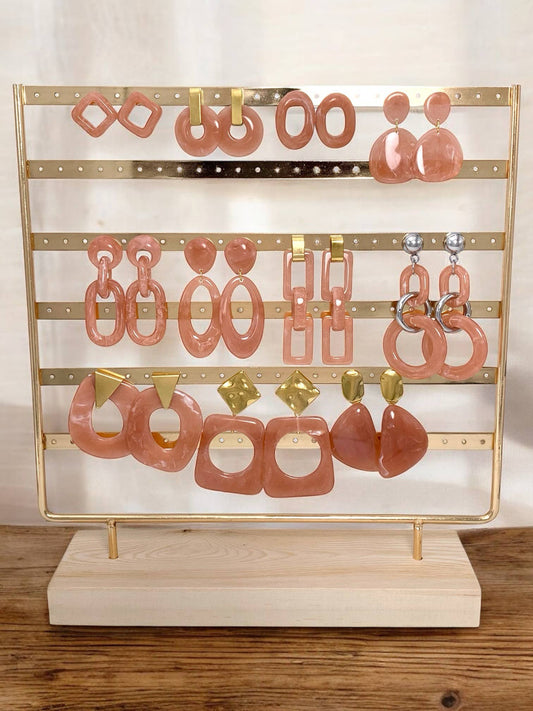 Set de boucles d'oreilles en acier inoxydable SET82