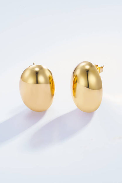 Boucles d'oreilles puces en acier inoxydable 124AQ91