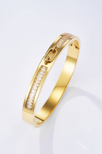 Stainless steel bangle bracelet 324AQ307