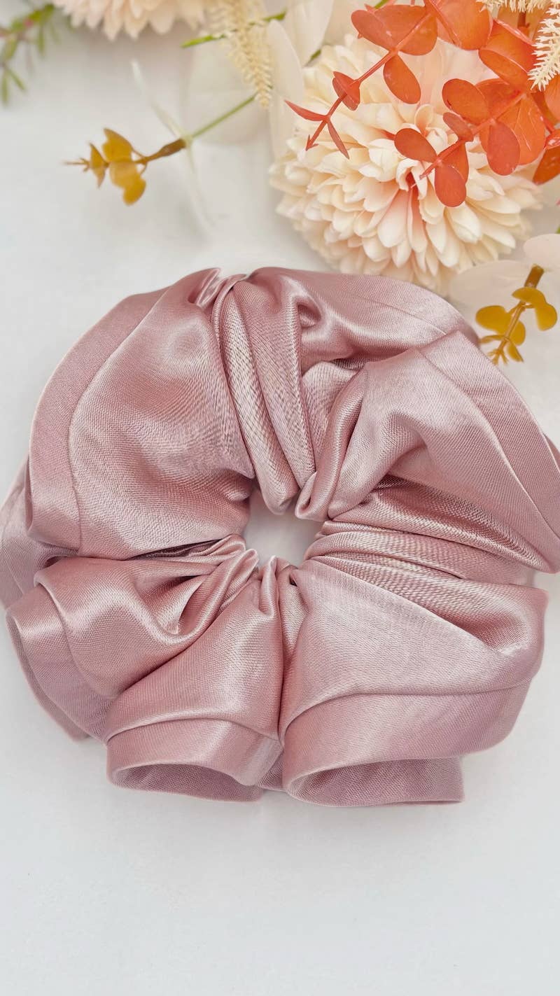 15cm satin ruffled scrunchie FQ52
