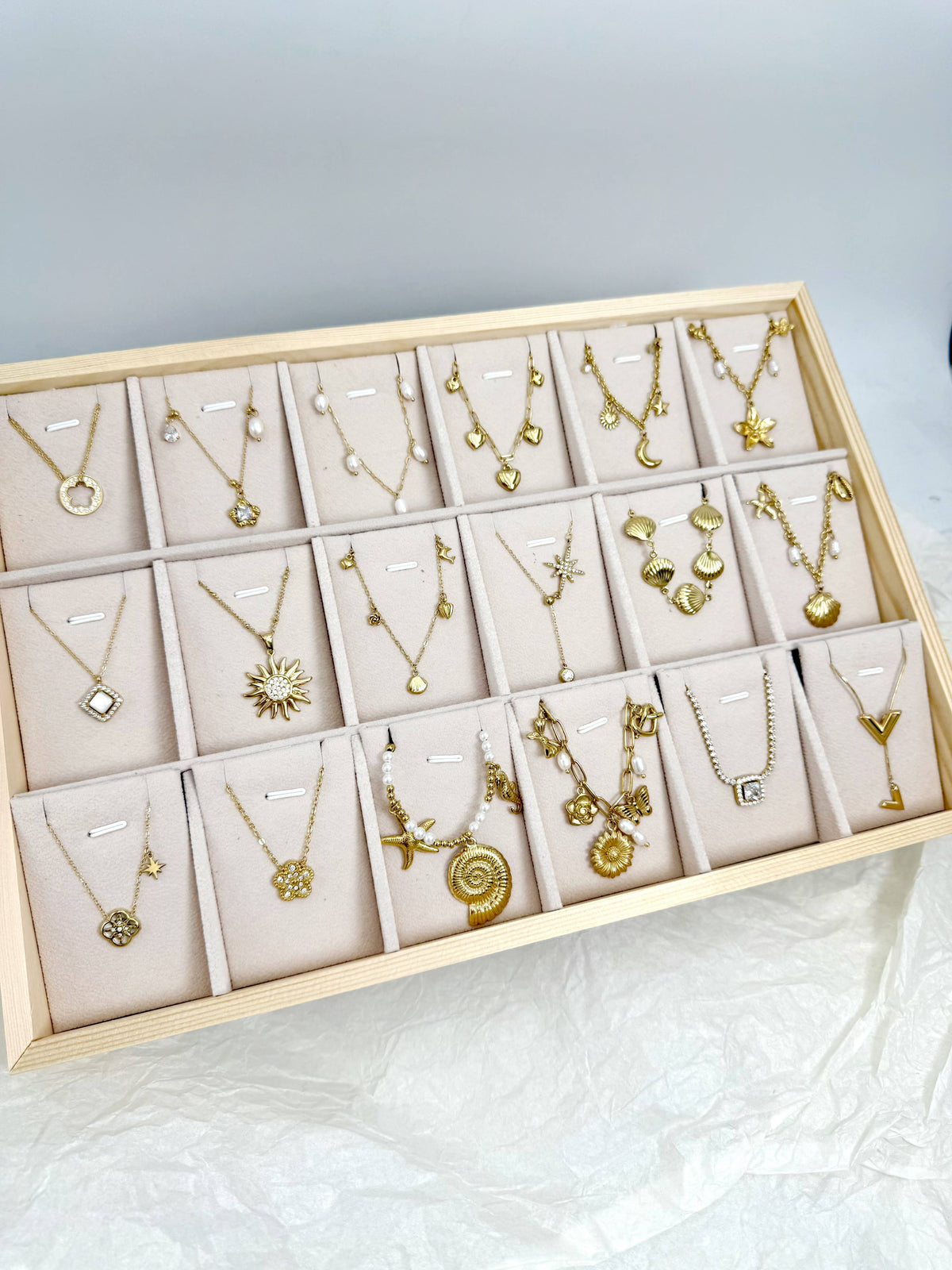 18-piece stainless steel necklace set SET278