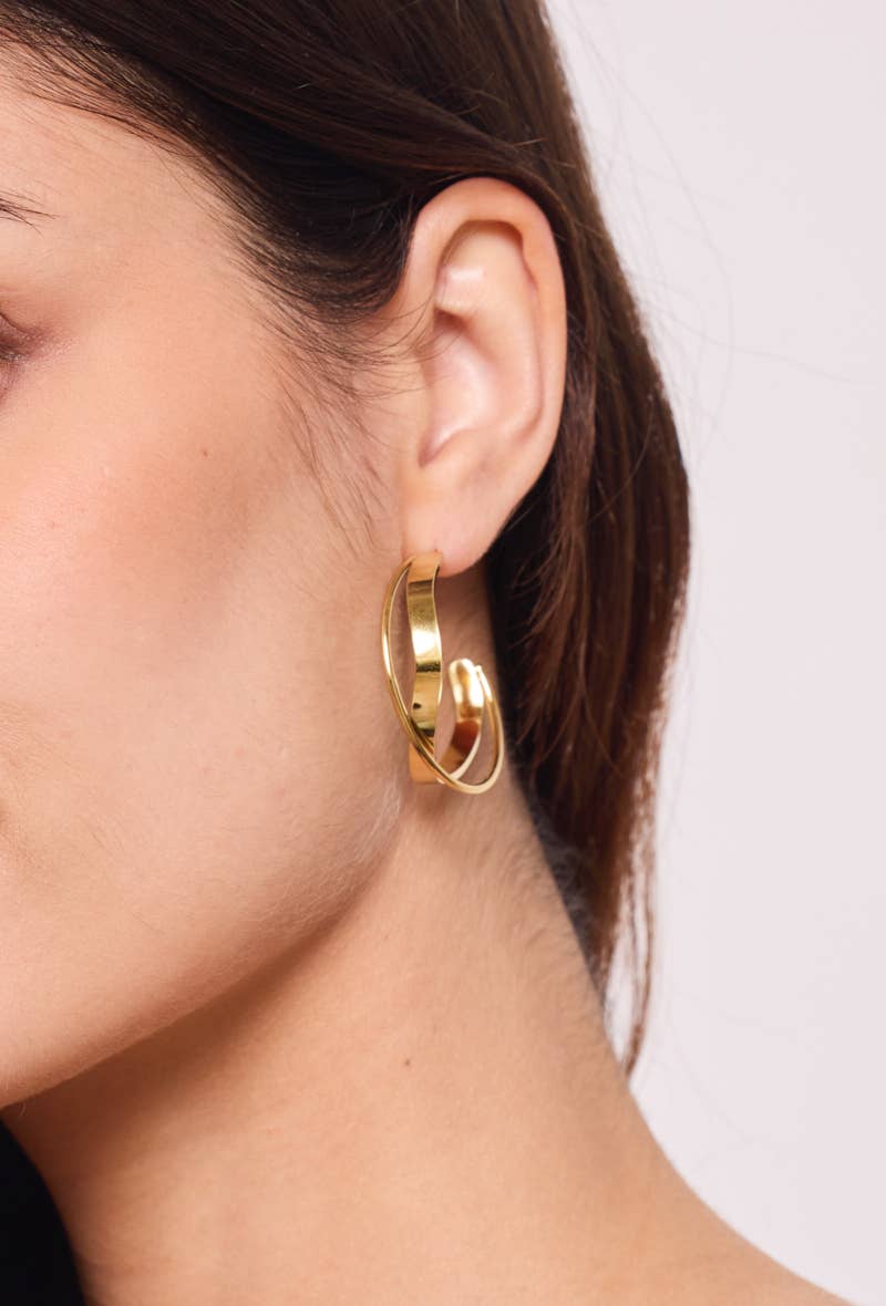 Stainless steel earrings 124AQ401