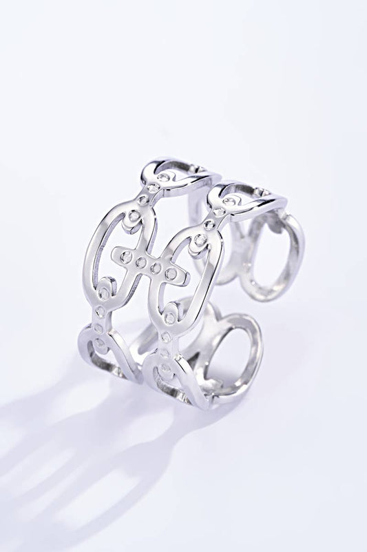 Bague texturée en acier inoxydable 424RX79