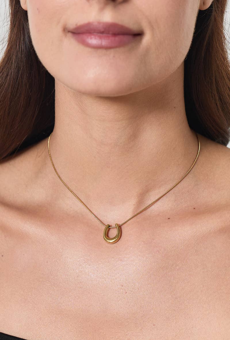 Stainless steel U-necklace 224DY33