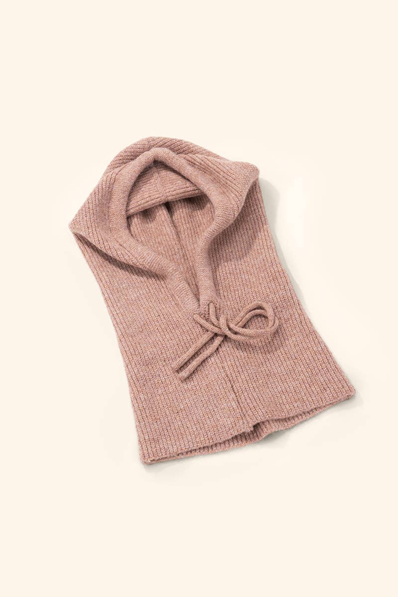 Wool tie-up balaclava MJ001DF