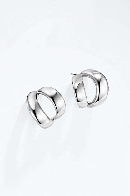 Boucles d'oreilles demi-créoles en acier inoxydable 124AQ751