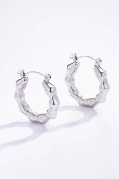 Boucles d'oreilles créoles en acier inoxydable 124AQ120