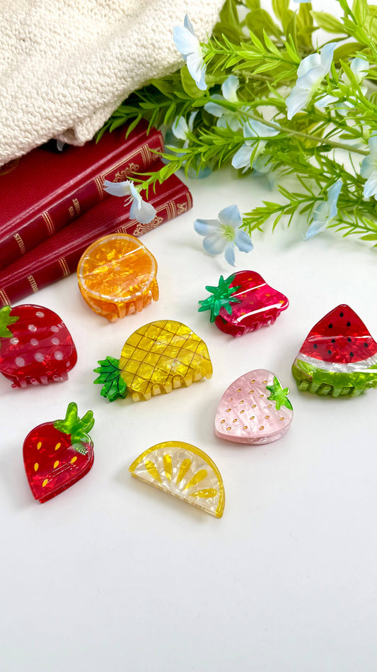 Pearlescent fruit hair clips YH150LY