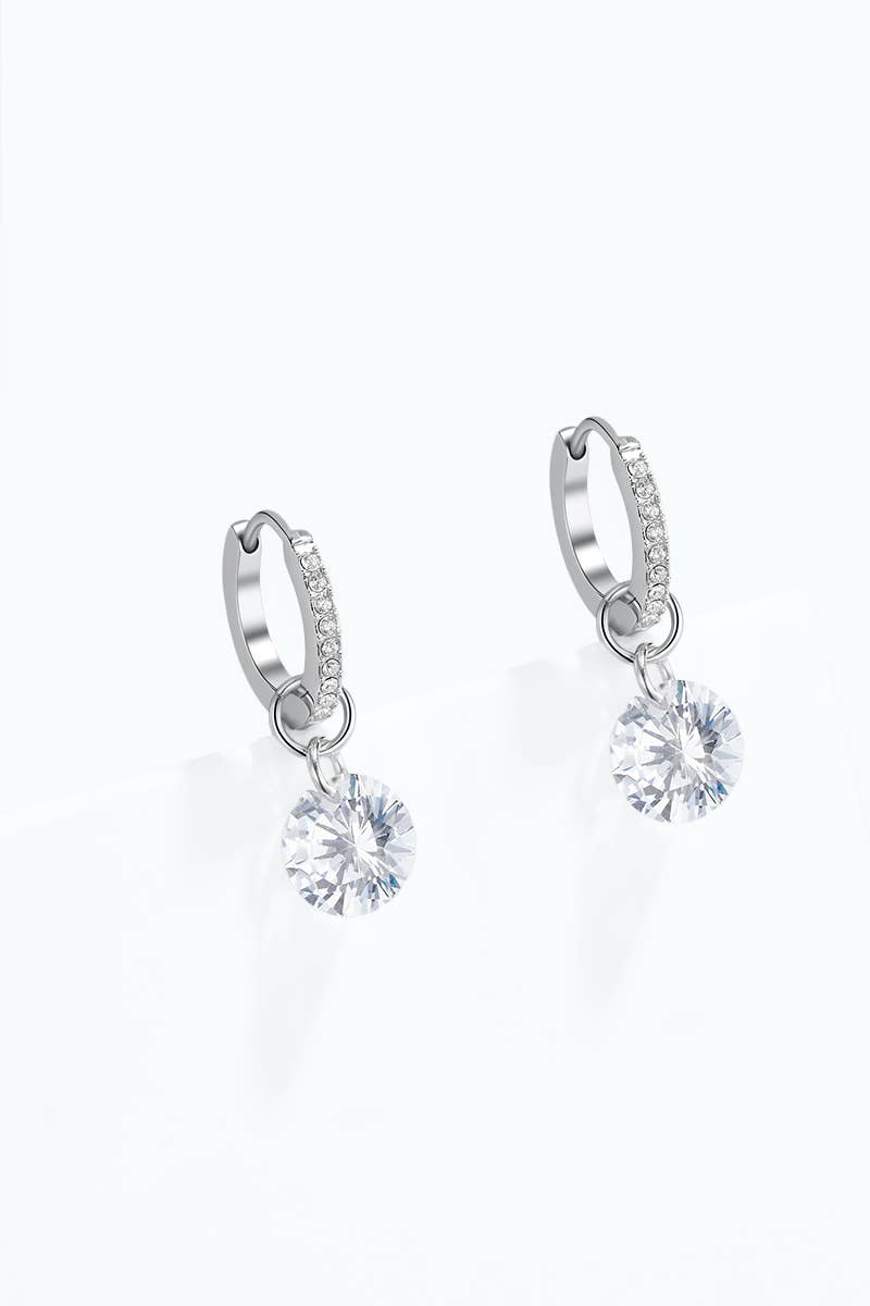 Boucles d'oreilles créoles pavées à zircon en acier 124AQ818